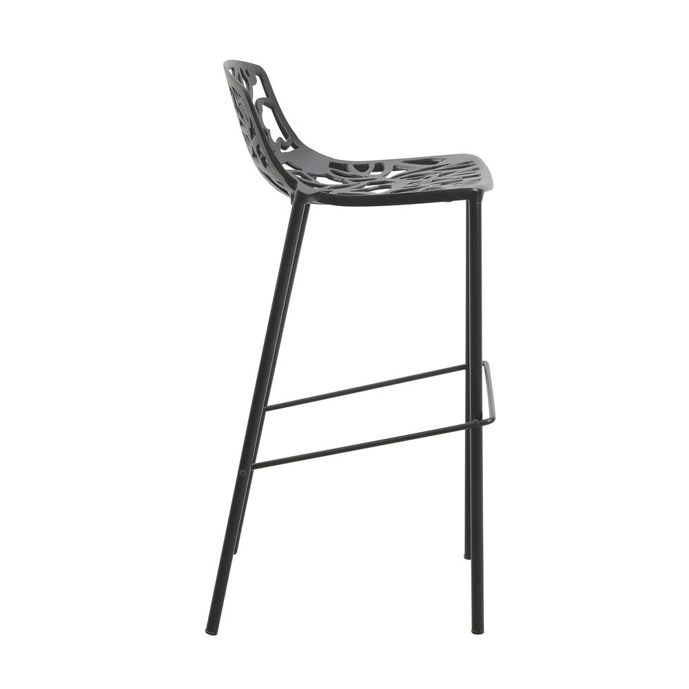 Aluminum Bar Stool with Powder Coated Frame and Footrest