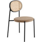 Euston Modern Wicker Dining Chair with Velvet Round Seat
