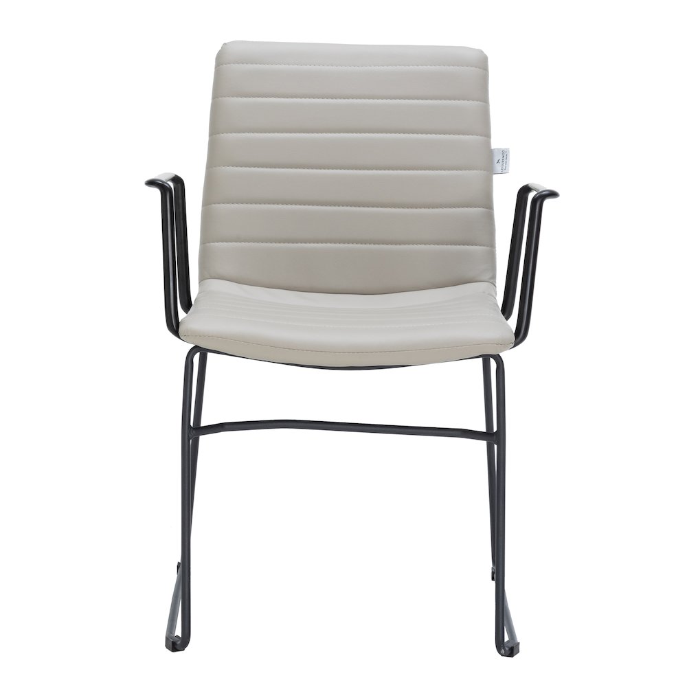 Zylar Series Office Guest Arm Chair in Tan Leather