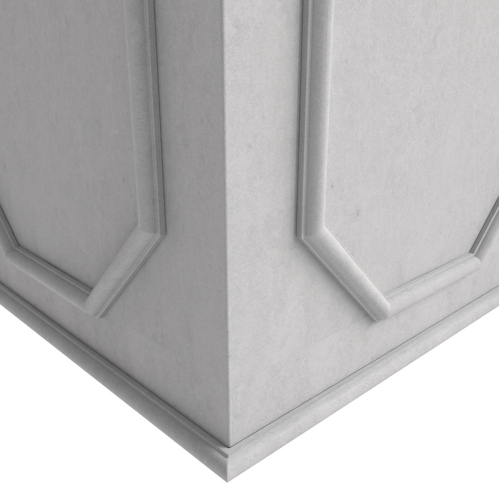 Sprout Series Cubic Fiber Stone Planter in White 10.2 Cube