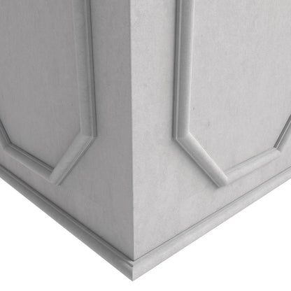 Sprout Series Cubic Fiber Stone Planter in White 10.2 Cube