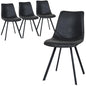 Markley Modern Leather Dining Chair With Metal Legs Set of 4