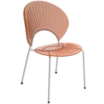 Opulent Series Modern Amber Dining Chair Set of 4