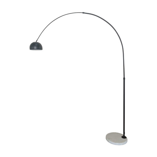 Arched Floor Lamp 75.6" Height with White Round Marble Base