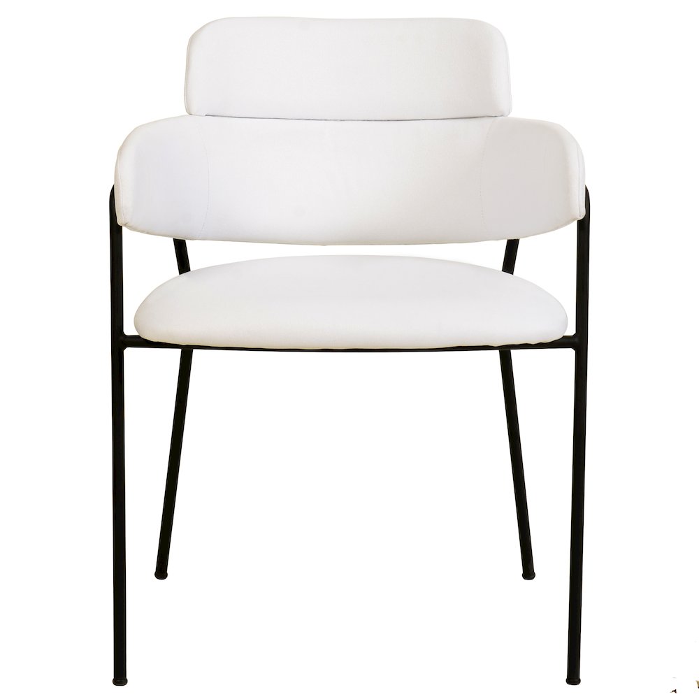 Axis Collection Modern Dining Chair in White - Set of 2
