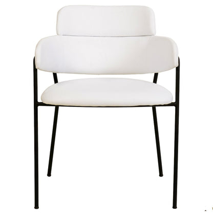 Axis Collection Modern Dining Chair in White - Set of 2