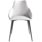 Sonnet Series Modern Dining Chair in Coconut White Fabric - Set of 2