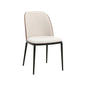 Dining Side Chair with Powder-Coated Steel Frame for Kitchen and Dining Room