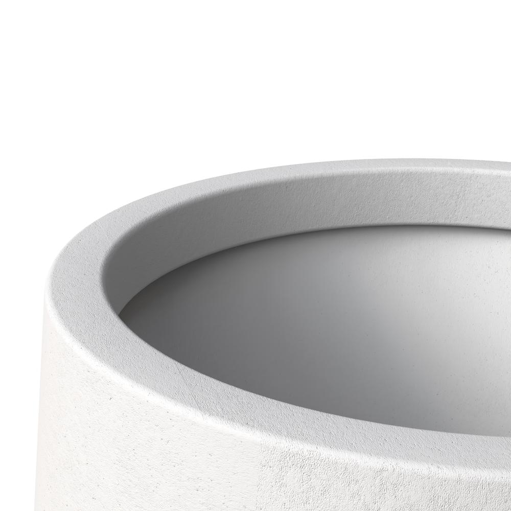 Orchid Seires Poly Stone Planter in White 27.6 Dia 27.6 High