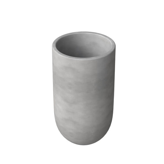 Topiary Series Poly Stone Planter in Dark Grey 16 Dia, 31.5 High