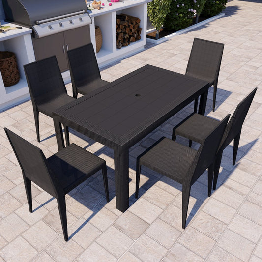 Weave Mace Indoor/Outdoor Dining Chair (Armless)