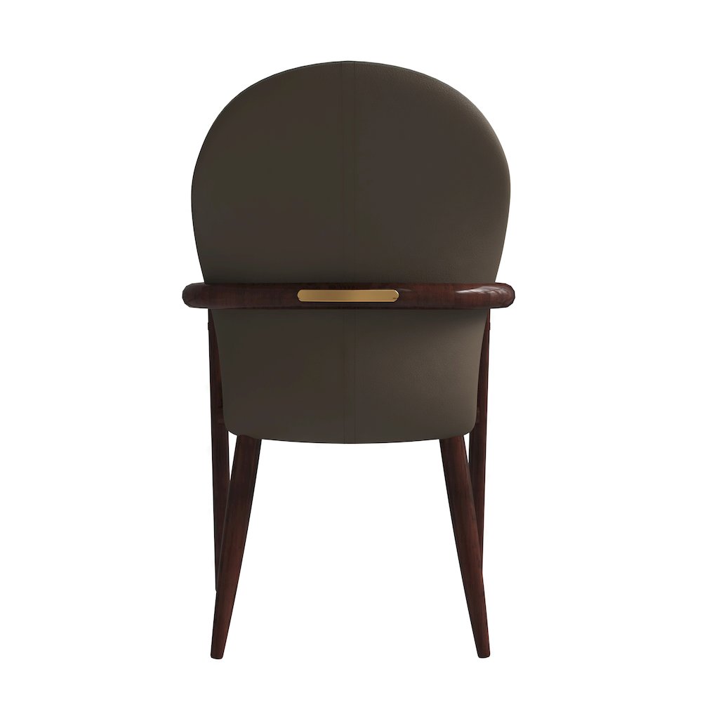 Opaline Series Elegant Wooden Dining Chair in Two-Tone Kahki