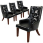 Spruce Collection Modern Wooden Dining Chair in Charcoal Grey Set of 4