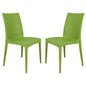 Weave Mace Indoor/Outdoor Dining Chair (Armless), Set of 2