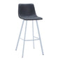 Elland - Bar stool -Charcoal Black- White Base