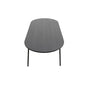 83" Oval Dining Table with MDF Top and Black Steel Legs