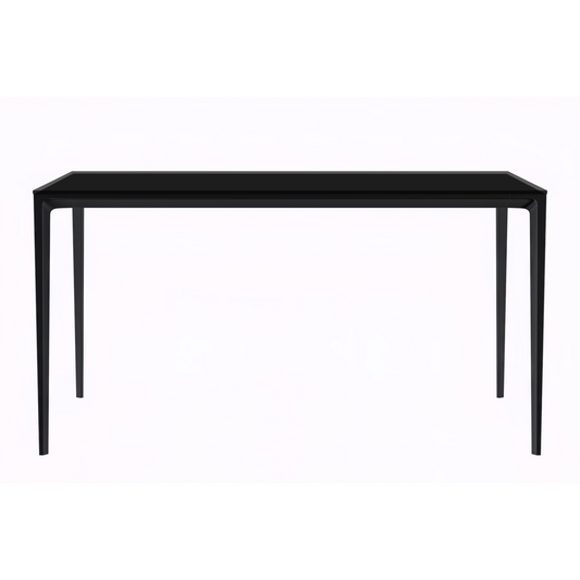 Avo Series Modern Dining Table Black Base, With 55 Black Glass Top