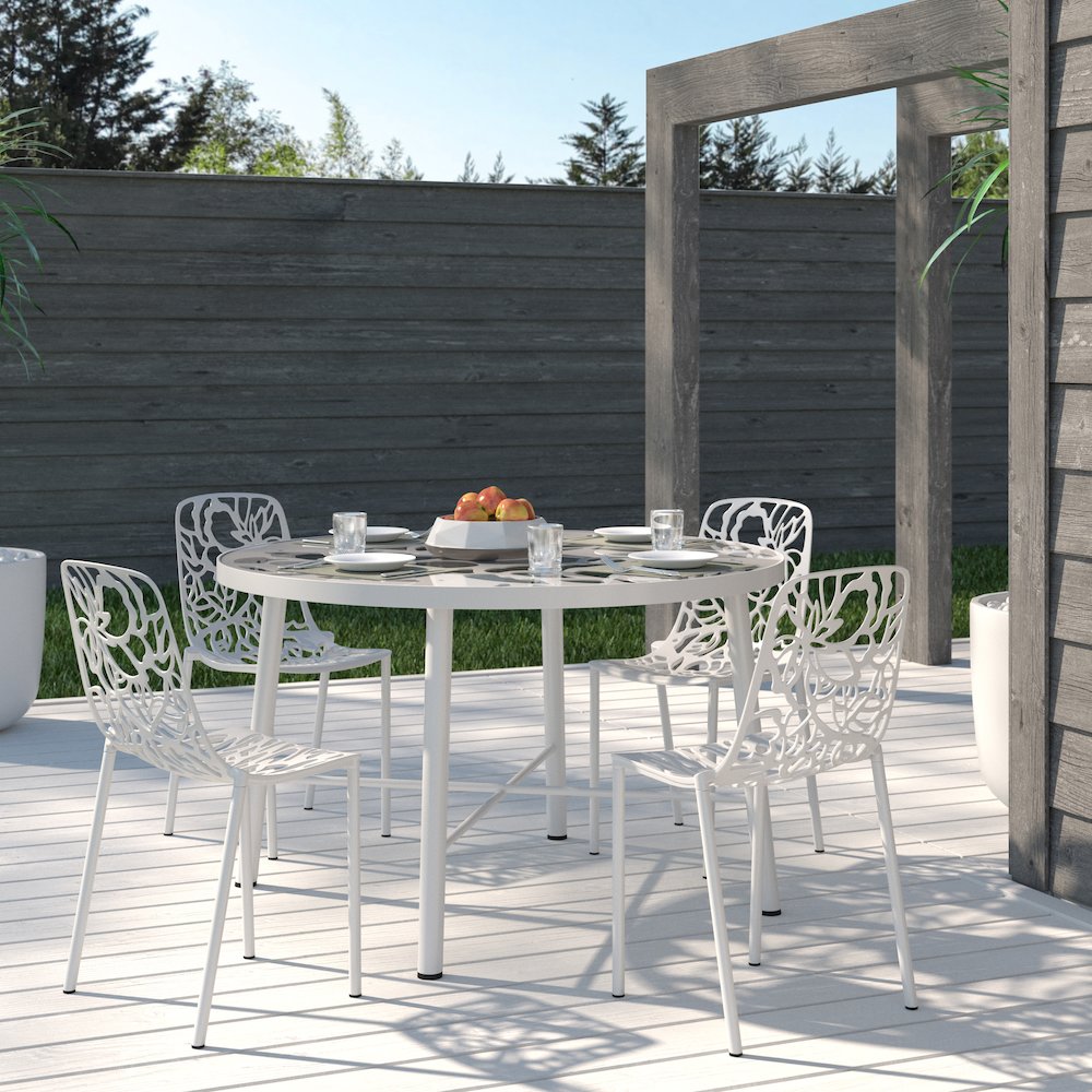 Modern Devon Aluminum Chair, Set of 4