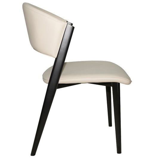 Aspen Collection Modern Dining Chair Black Frame in Light Grey Set of 4
