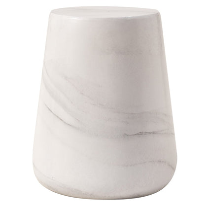 Modern Side End Table Glint Series In Marble White