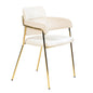 Axis Collection Modern Gold Dining Chair in Beige