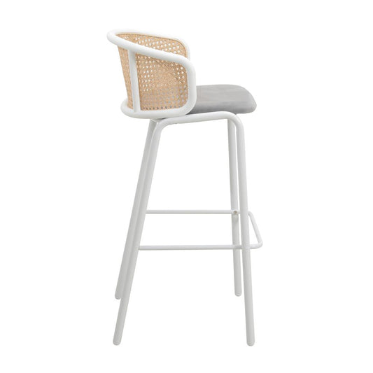 Seat and White Powder Coated Steel Frame, Set of 2