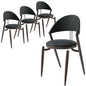 Venice Collection Modern Dining Chair In Black set of 4 in Black