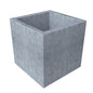 Fern Series Poly Stone Planter 19.7" Cube in Grey