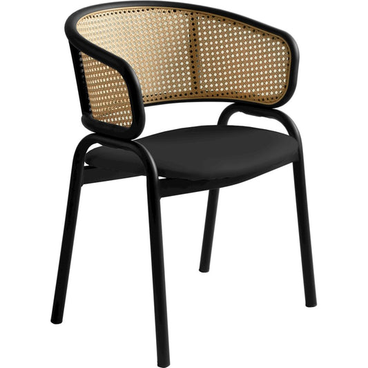Ervilla - Dining Chair - Black Leather