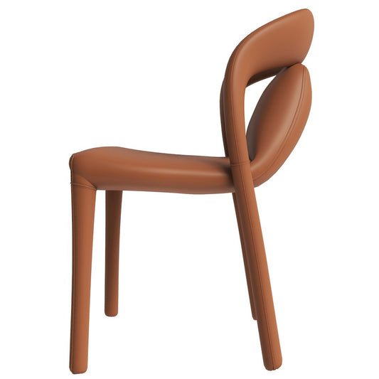 Solace Series Modern Dining Chair in Brown Set of 2
