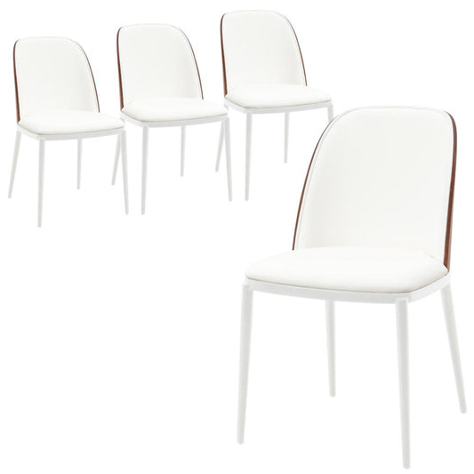 Dining Side Chair with Leather Seat