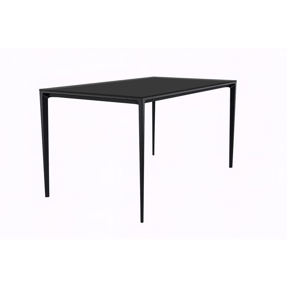 Avo Series Modern Dining Table Black Base, With 55 Black Glass Top
