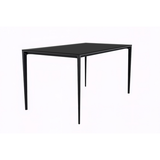Avo Series Modern Dining Table Black Base, With 55 Black Glass Top