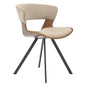 Wooden Dining Chair Modern style Nymia Collection Walnut Color in Light Brown