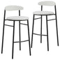 Lume Collection Modern Bar Stool in Grey Set of 2