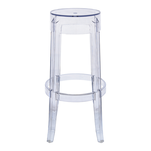 Averill Plastic Barstool with Clear Acrylic Seat and Legs
