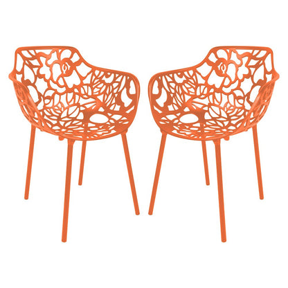 Modern Devon Aluminum Armchair, Set of 2