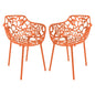Modern Devon Aluminum Armchair, Set of 2