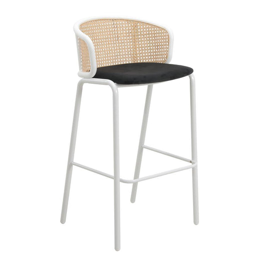 Seat and White Powder Coated Steel Frame for Kitchen and Dining Room