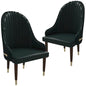 Elara Collection Wooden Dining Chair in Two-Tone Green Set of 2