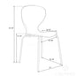 Modern Oyster Transparent Side Chair, Set of 4