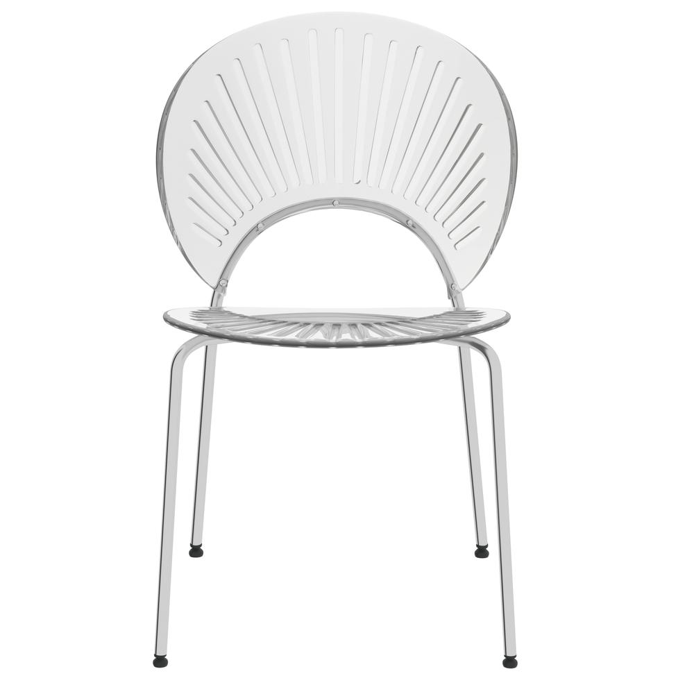Opulent Series Modern Clear Dining Chair Set of 2