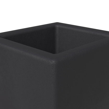 Terra Series Poly Stone Planter in Black 15" x 15" 31.5" High