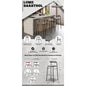 Lume Collection Modern Bar Stool in Charcoal