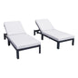 Chelsea Modern Outdoor Chaise Lounge Chair With Cushions Set of 2