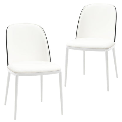 Dining Side Chair with Leather Seat