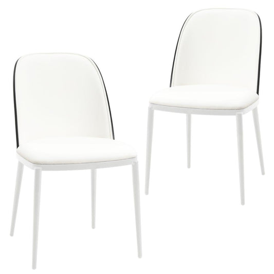 Dining Side Chair with Leather Seat