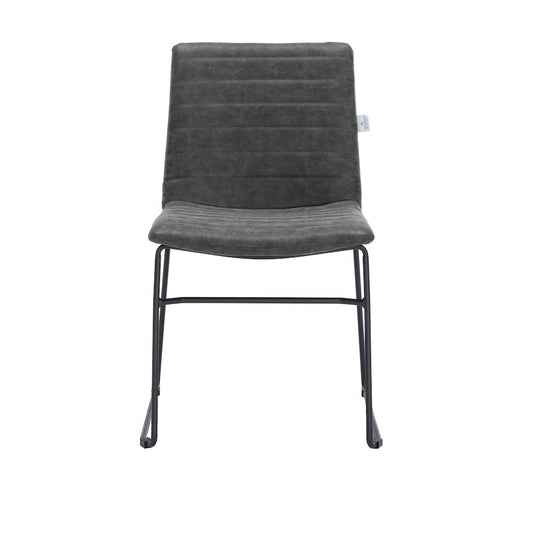 Zylar Series Office Guest Chair in Charcoal Leather