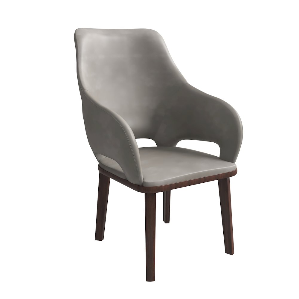 Vivara Collection Modern Dining Chair in Grey Set of 2