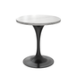 Verve 27 Round Dining Table, Black Base with Sintered Stone White Top